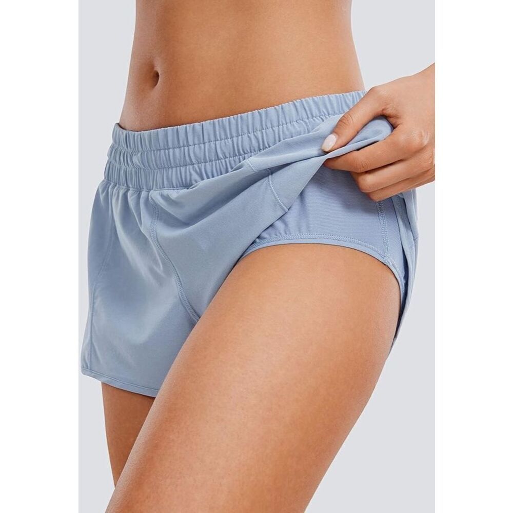 CRZ YOGA Women's Running Short Low Waisted Mesh Liner Quick Dry size medium NWT - Picture 6 of 7